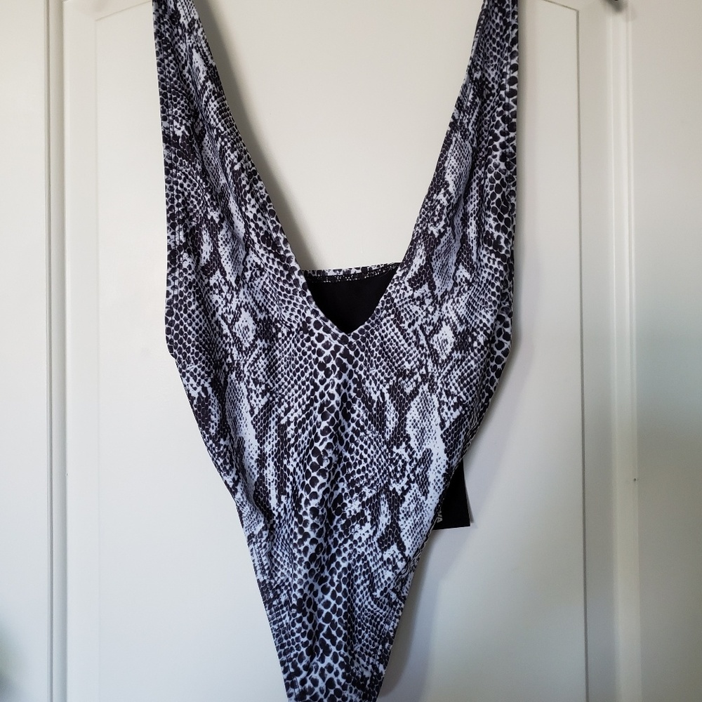 Snake print swimsuit